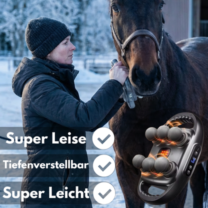 Magic 8 Pferdemassage Gun für Rücken-, Nacken- & Hüftmassagen