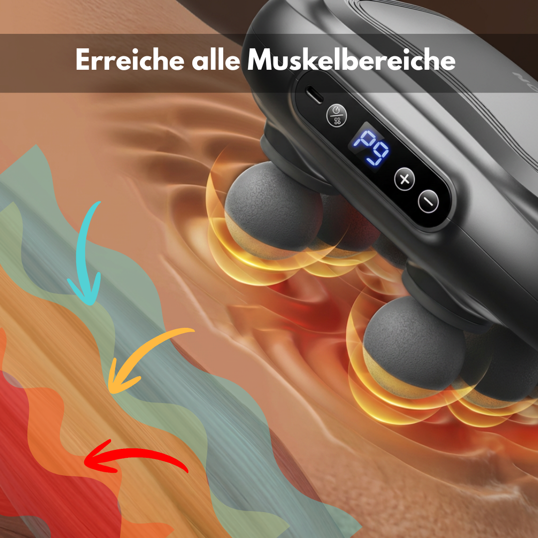 Magic 8 Pferdemassage Gun für Rücken-, Nacken- & Hüftmassagen