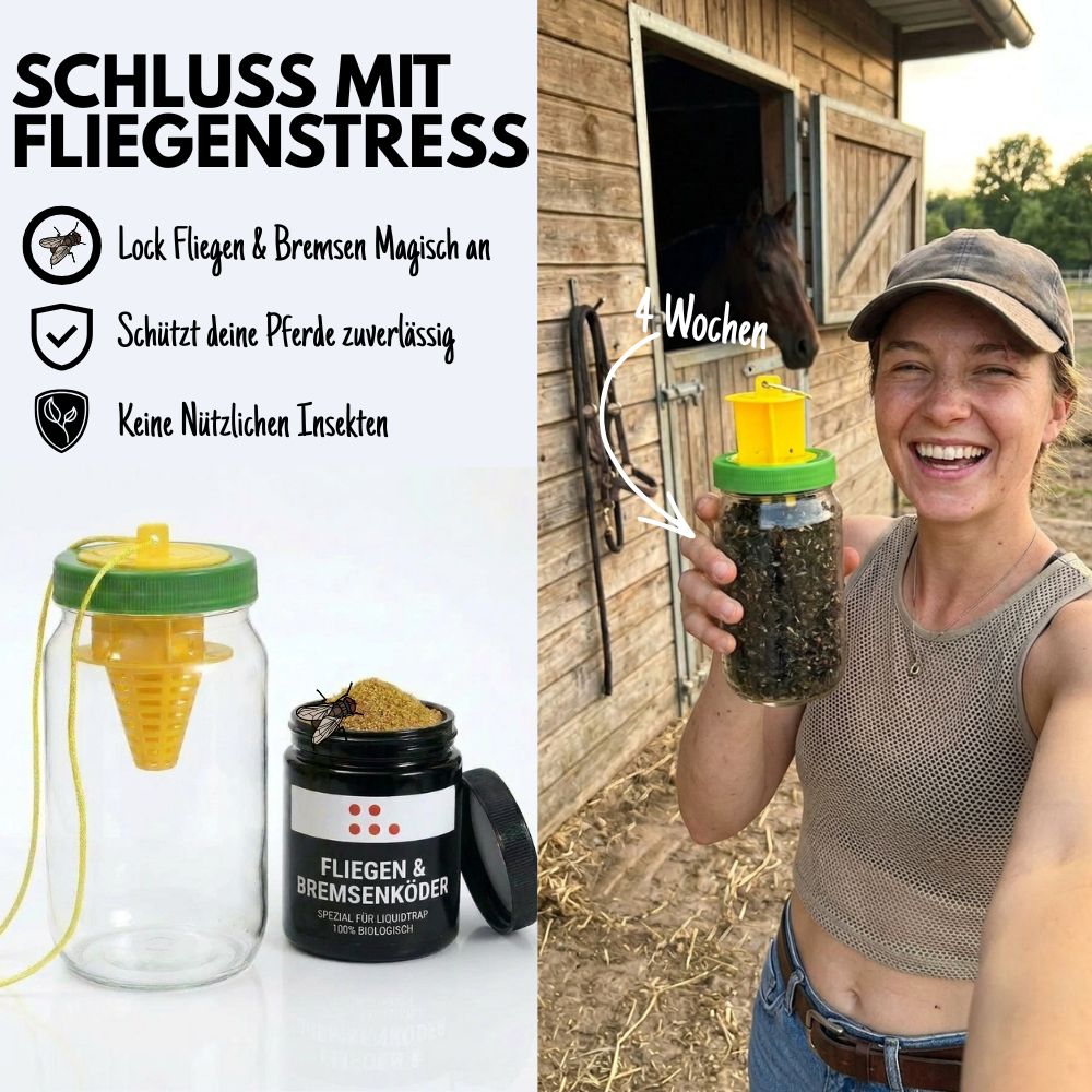 HorseSafe LiquidTrap – Schluss mit Fliegenstress auf deinem Hof