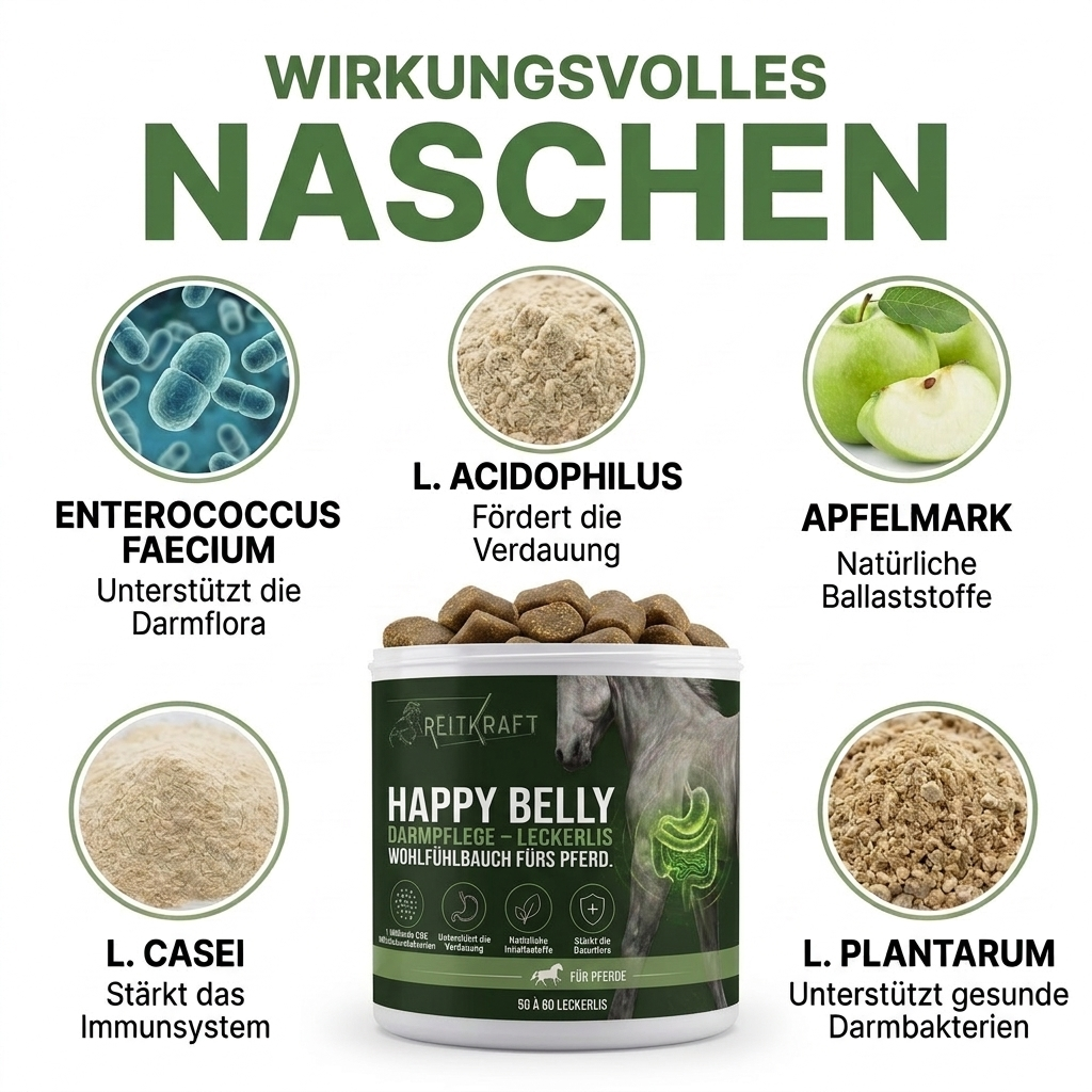 Happy Belly Leckerlis — Wohlfühlbauch fürs Pferd