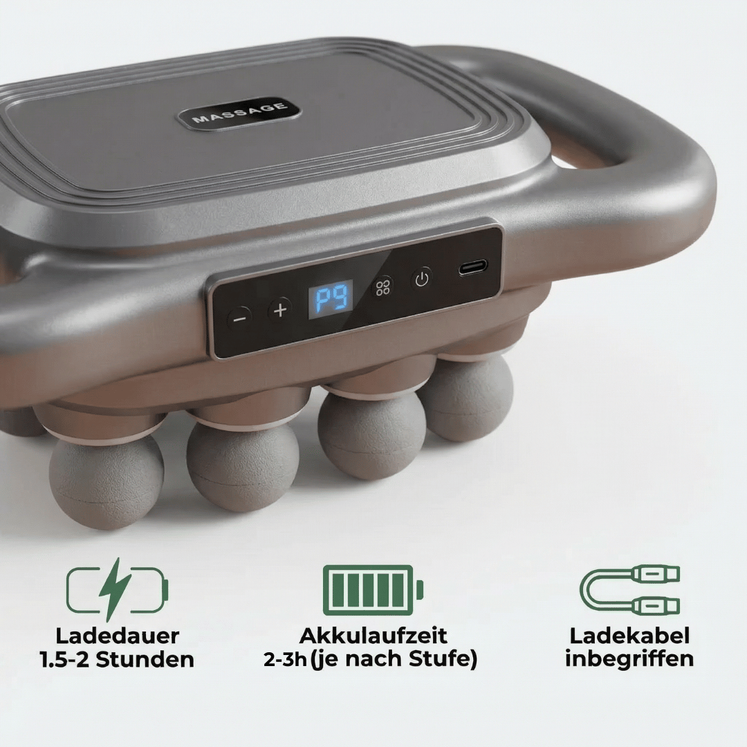 Magic 8 Pferdemassage Gun für Rücken-, Nacken- & Hüftmassagen